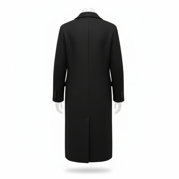 GAP Coat Black Double Breasted Wool Coat Size Large Petite NWOT - Picture 3 of 7